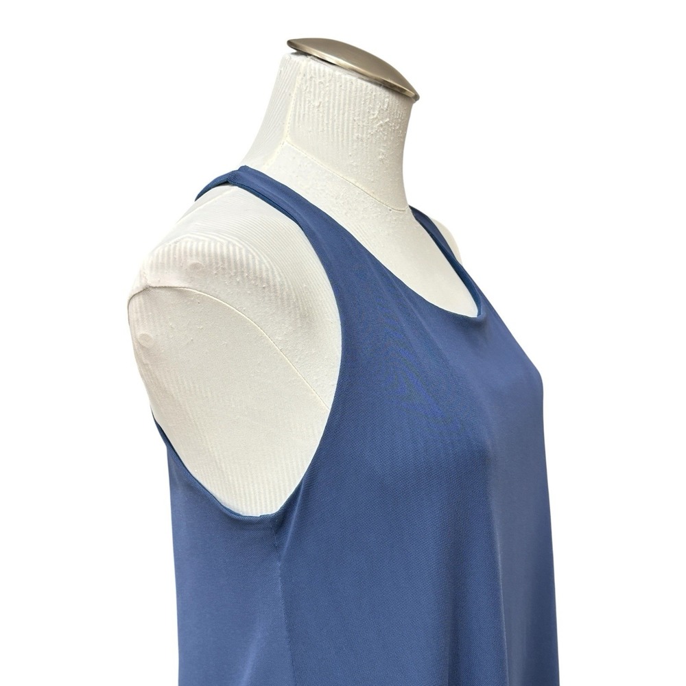 Oiselle Sz 10 Blue Mio Mesh Mini Dress Sleeveless Athletic Comfort Lightweight - Picture 5 of 16